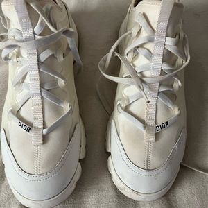 AUTHENTIC Dior D-Connect White Laceup Sneakers Size 38 Fits for size 7 or 7.5